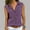 Purple, variant on Womens Tops Summer white blouse spring,Women Casual Solid Sleeveless Turn Down Collar Pockets Buttons Shirt Tops Purple XXL