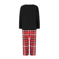 thumbnail image 4 of Family Matching Christmas Pajamas, Baby Romper/Santa Letter Print Long Sleeve Tops and Plaid Pants Sleepwear Set, 4 of 10