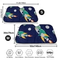 thumbnail image 7 of Lsque Astronaut Dinosaur and Space Car Windshield Sun Shade | Accordion Folding Style Auto Shade for Car Truck SUV Van | Blocks UV Rays Sun Visor Protector | Medium, 7 of 7