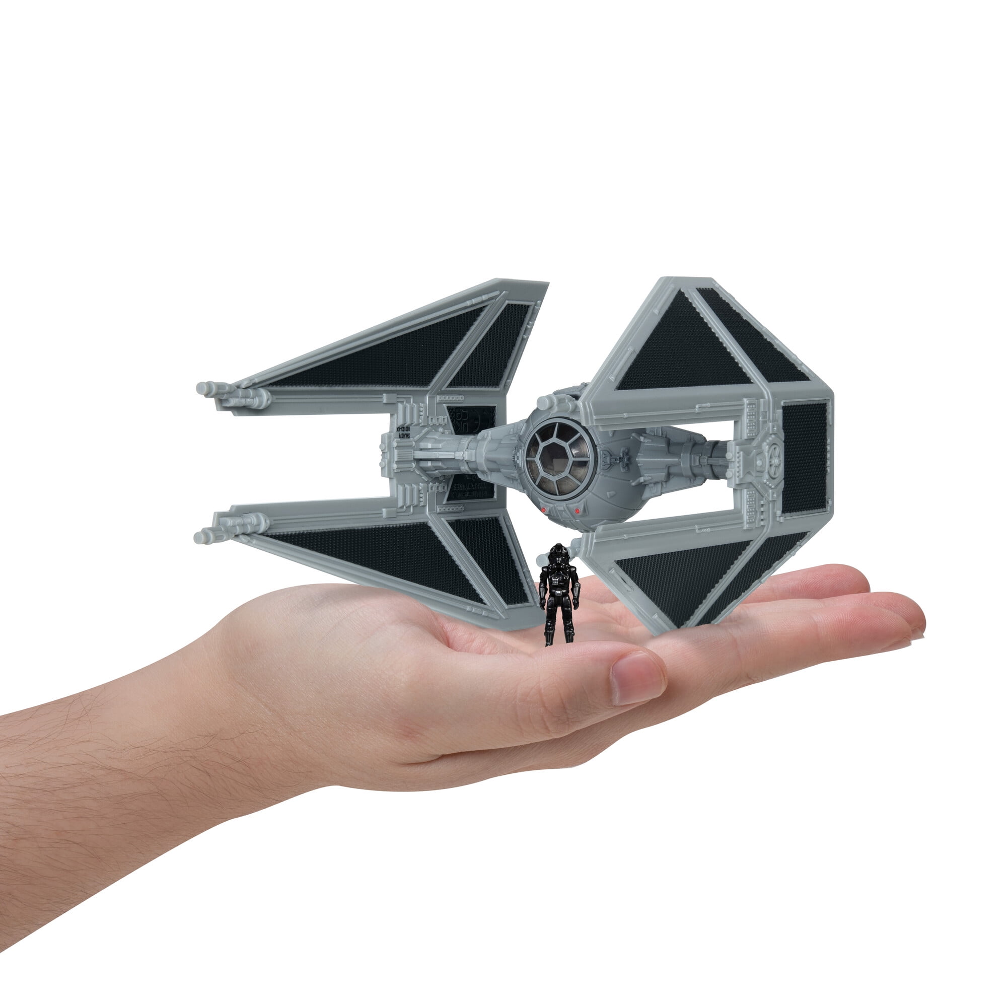 STAR WARS Micro Galaxy Squadron TIE Interceptor - 3 inch Light Armor Class Vehicle with 1 inch Micro Figure Accessory