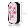 thumbnail image 4 of XMXY Flowers Orchid Pencil Case Cute Aesthetic, Portable Pencil Bags with Compartments Zipper Black, 4 of 7
