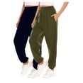thumbnail image 1 of ameIAEA Women 2 Pack Sweatpants Drawstring Workout Running Pants Elastic Waist Lounge Pants, 1 of 2