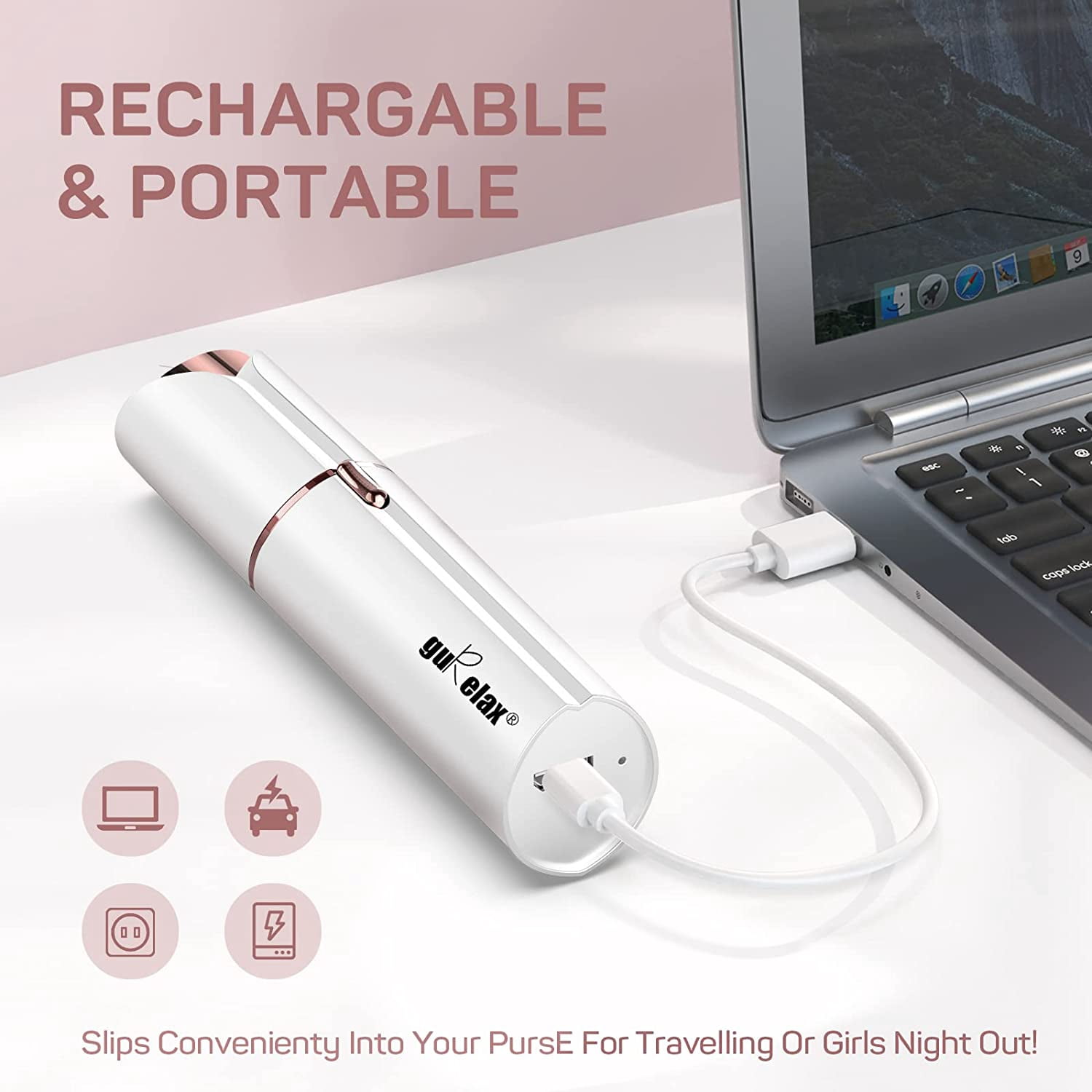 Facial Hair Removal for Women, Electric Face Shaver, Painless Facial Hair Remover, Rechargeable Hair Removal Device for Lip, Chin with a Velvet Bag