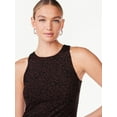 thumbnail image 5 of Scoop Women’s Asymmetrical Mesh Tank Dress, XS-XXL, 5 of 6