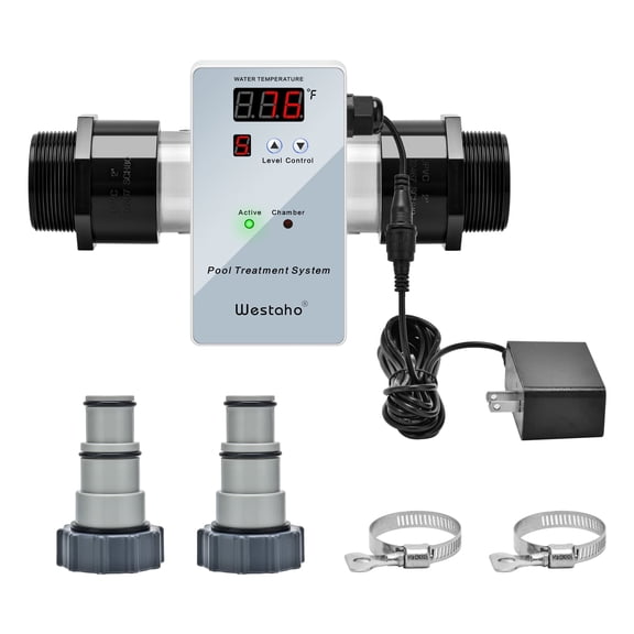 Briidea Pool Treatment System, Release Cu Ag, for Pools up to 40,000 Gallons,Reduce Chemicals and Other Contaminants