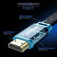 thumbnail image 2 of 4K HDMI Cable, 15ft, Super-Slim Flat Space-Saving, High-Speed HDR HDMI 2.0 Braided Cord, 3-Pack, UL-Listed, 2 of 6