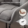 thumbnail image 5 of BRILHAMEZ Modern Counter Height Bar Stools with Backrest, Upholstered PU Faux Leather Dining Chairs with Gold Metal Frame, Beige, Set of 4, 5 of 6