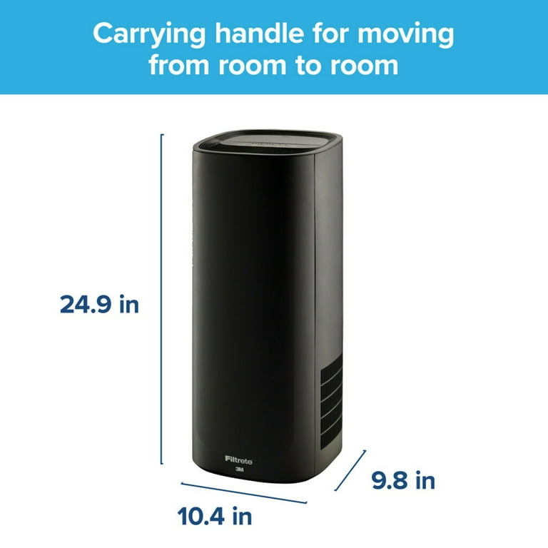 Filtrete by 3M Air Purifier Large Room Tower 290 Sq gt Coverage Black TRUE HEPA Filter Included