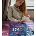 thumbnail image 2 of LHSHID 13th Birthday Gifts For Girls Best Gifts For 13 Year Old Girls Blanket Gifts For 13 Year Old Girl Teenage Girl Gifts For 13 Year Old Girl 13 Year Old Girl Gift Ideas Bday Decor 30x40in, 2 of 6