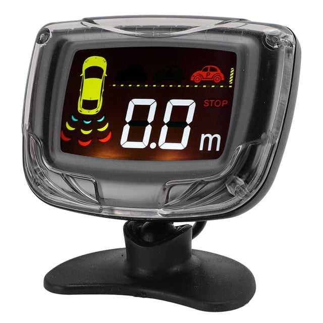 Backup System Car Auto Vehicle Reverse with 4 Parking Sensors Kit, LCD Display Parking Assistance, 3 Alert Sound, Suitable for Cars, Parking Lots