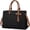 Black and Dark Brown, variant on Laptop Bag for Women 15.6 Inch Laptop Briefcase PU Tote Bag Waterproof Computer Tote Bag for Business Office Work Lightweight Shoulder Handbag,Black