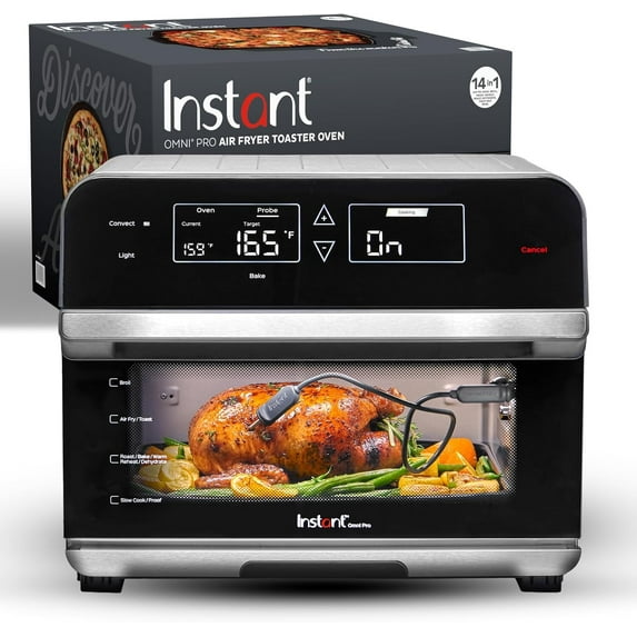 Restored Instant Omni Pro 19 QT/18L Air Fryer Toaster Oven Combo, 14-in-1 Functions, Stainless Steel