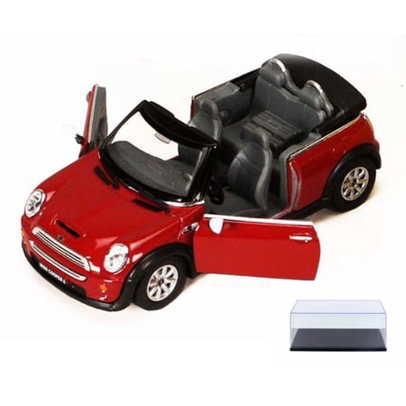 Diecast Car & Display Case Package - Mini Cooper S Convertible  Ruby - Kinsmart 5089D - 1/28 scale Diecast Model Toy Car w/Display Case price history on PriceWatchPro