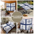 thumbnail image 6 of Nautical Navy Large Tapestry for Bedroom Wall Hanging Tapestry, Blue Lighthouse Boat Compass Ocean Ceiling Backdrop Tapestries Poster Blanket Wall Decor for Teens Room Living Room Dorm 86" x 104", 6 of 8