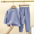 thumbnail image 2 of Hessimy Toddler Boys Girls Spring Summer 3M-12Y Soft Comfy 2Pcs Long Sleeve Sleepwear Pajamas Tops Pants, Toddler Comfort Fit, 3M-12Y(Blue,9-10 Years), 2 of 4