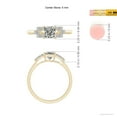 thumbnail image 4 of ANGARA Natural Princess Diamond Rectangle Link Ring in 14K Yellow Gold for Women (Size-5mm| Color-K| Clarity-I3) | April Birthstone, Anniversary, Jewelry Gift for Women | Natural Diamond Ring, 4 of 9