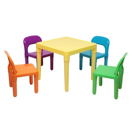 UBesGoo Kids Table and Chairs Set 5pcs Toddler Activity Chair Best for Toddlers Lego, Reading, Train, Art (The Best Reading Chair)