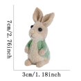 thumbnail image 2 of Fine Detail Rabbit Ornament Easter Bunny Ornament Cartoon Rabbit Statue for Happy Easter Home Party Decoration Handmade Resin Figure Eco-friendly Fun, 2 of 8