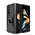 thumbnail image 3 of Elegant Choise Phone Case for Samsung Galaxy Z Fold 4 Shockproof Heavy Duty Protective Cover with Ring Stand, Black, 3 of 11