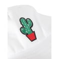 thumbnail image 2 of DLAPL Embroidered Bucket Hat for Women Men Fashion Summer Beach Fisherman Cap, Cactus White, 2 of 5