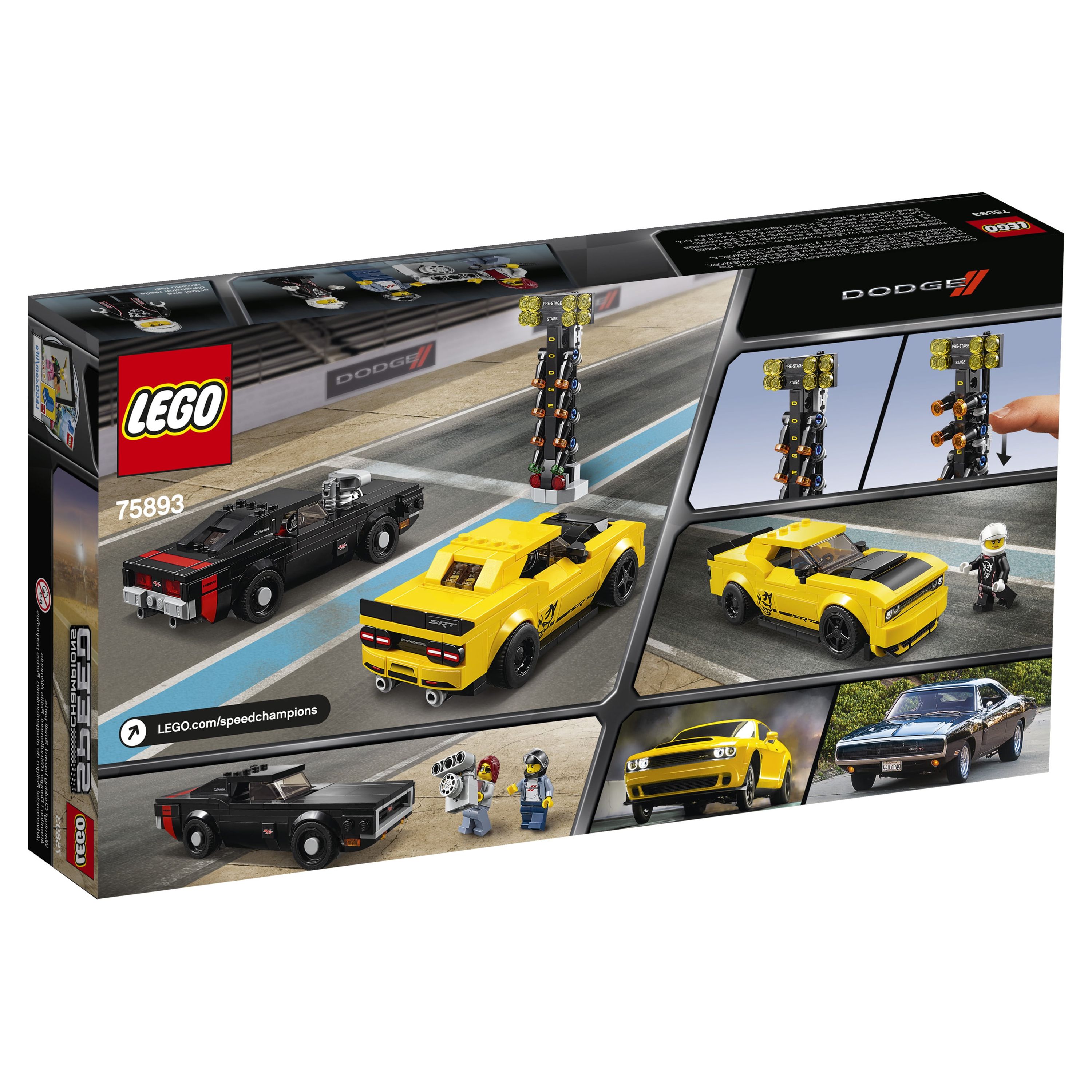 LEGO Speed Champions 2018 Dodge Challenger SRT Demon and 1970 75893 Building Car - image 5 of 5