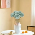 thumbnail image 5 of up to 50% Off Latrodar Fake Flowers in Vase Hydrangea Simulated Table Tennis Chrysanthemum Plant Fake Flower Bundle Water Resistant Decoration Ornament Light blue 11.6x7.6 Inch, 5 of 5