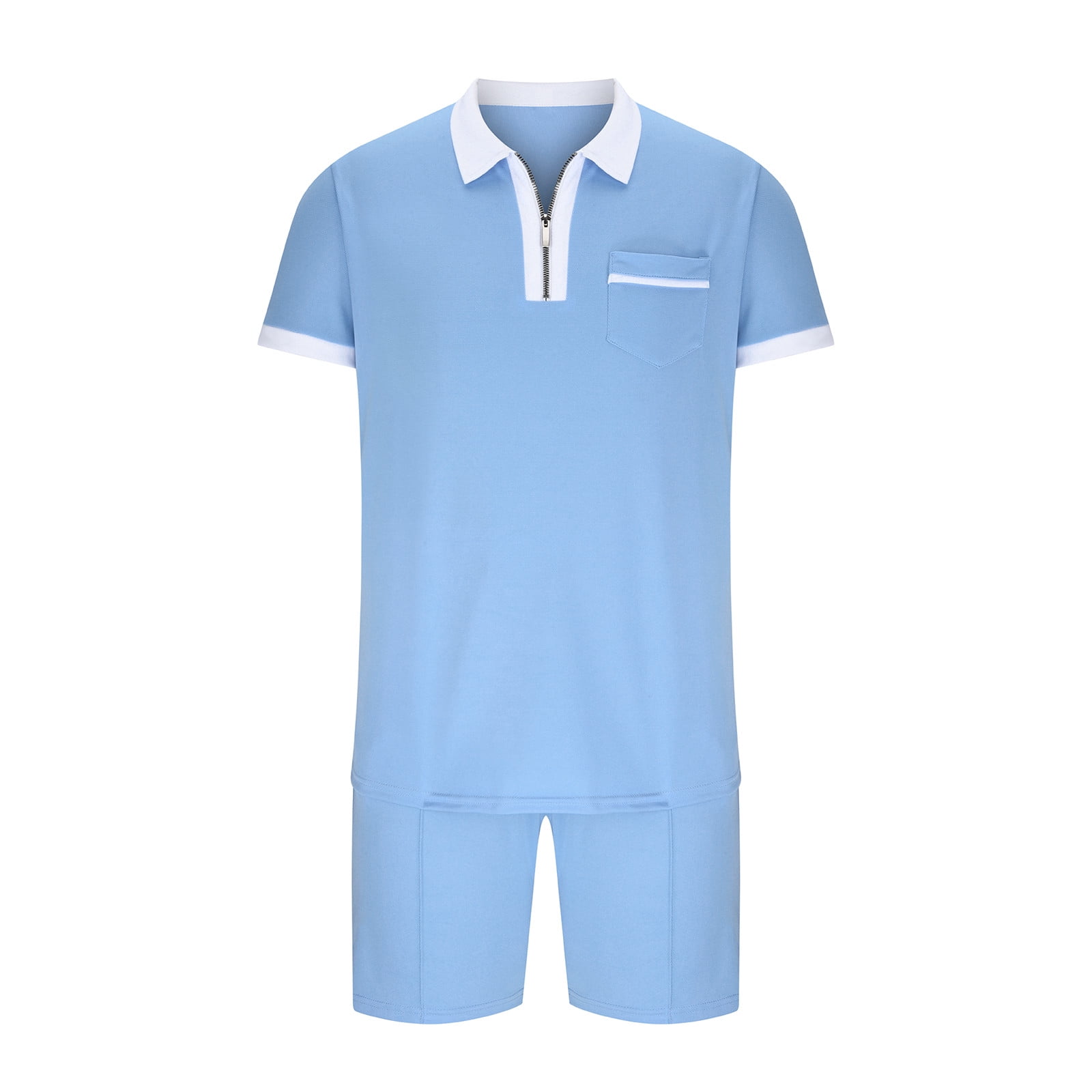 Fanxing Men's Tracksuit Piece Sweatsuit Track Suit 1/4 Zip Short