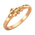 thumbnail image 2 of 925 Sterling Silver Rose Vermeil Petite Leaves Statement Wedding Women Band Rings, 2 of 4