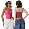 thumbnail image 5 of Camiseta sin mangas QINSEN Basic Spaghetti con doble forro para mujer, 5 of 5