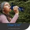 thumbnail image 2 of Millenti Water Bottle Blue Spout-Lid - 26oz Vacuum Insulated, Stainless Steel Circle-of-Protection Bottle (Tranquility Gold on Blue) WB0426GD, 2 of 8