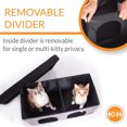 thumbnail image 4 of K&H Pet Products Thermo-Kitty Duplex Classy Gray 12 X 24 X 12 Inches Cat Tree House  Pet Bed  Cat Beds  Cat House ShopWise Round, 4 of 6