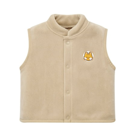

TOOYOU Boys Coats Toddler Cartoon Puppy Embroidered Plush Vest Cotton Jacket Warm Winter Outwear 18-24 Months