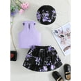 thumbnail image 3 of Bagilaanoe 3pcs Toddler Baby Girl Skirt Set Ribbed Knit Sleeveless Tank Tops + Ruffles Skirts + Hat 6M 9M 12M 18M 24M 3T Kids Casual Summer Clothes, 3 of 7