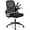 Black, variant on LYYHTY Mesh Office Chair, Ergonomic Desk Chair with Flip-up Arms & Lumbar Support, Height Adjustable Swivel Computer Chair with High Back for Home Office (Black)