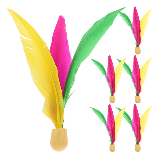 6pcs Replacement Birdies Shuttlecocks For Indoor Outdoor Game Elastic Rubber Head Shuttlecock For Outdoor Entertainment Paddle Game Birdies