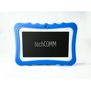 TechComm M4 7” 8GB Android 5.1 HD Touch Screen Brightly Colored Tablet for Children with a Protective Case / Tablet Stand, Dual Camera, WiFi and Bluetooth