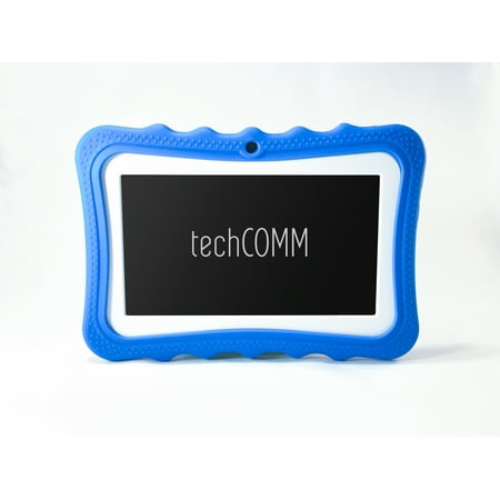 TechComm M4 7” 8GB Android 5.1 HD Touch Screen Brightly Colored Tablet for Children with a Protective Case / Tablet Stand, Dual Camera, WiFi and Bluetooth