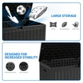 thumbnail image 6 of Dextrus 86 Gallon Large Deck Box, Double-Wall Resin Outdoor Storage Boxes, Deck Storage for Patio Furniture, Cushions, Pool Float, Garden Tools, Lockable & Waterproof (Black), 6 of 7