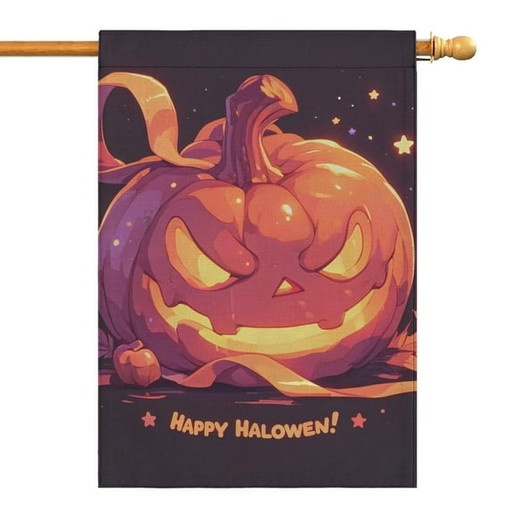Halloween Large Spring Summer Garden Flag 28x40 Inch, Double-Sided Polyester Welcome Yard Flag, Outdoor Patio Decoration