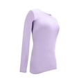 thumbnail image 2 of ACTIVE UNIFORMS Women's Under Scrub Tee Crew Neck Long Sleeve T-Shirt (Lavender, Medium), 2 of 6
