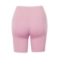 thumbnail image 3 of A2Y Women's Basic Solid Premium Cotton Mid Thigh High Rise Biker Bermuda Shorts Dusty Pink L, 3 of 5