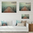 thumbnail image 4 of Designart "Pier to Infinity Endless Horizons II" Coastal Pier Print on Natural Pine Wood, 4 of 5