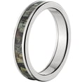 thumbnail image 2 of 4mm Half-Round Titanium Ring with a RealTree Timber Camo Inlay, 2 of 3