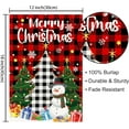 thumbnail image 2 of Christmas Garden Flag, Merry Christmas Flags 12x18 Double Sided, Christmas Tree Snowman with Buffalo Plaid Burlap Vertical Small Winter Yard Flag Holiday Decorations Signs for Home Outdoor Outside, 2 of 6