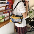 thumbnail image 3 of Bolso Mensajero Estético Hombro Con Ventana Transparente Muy Buen Gusto Escolar Cuero PU, 3 of 9