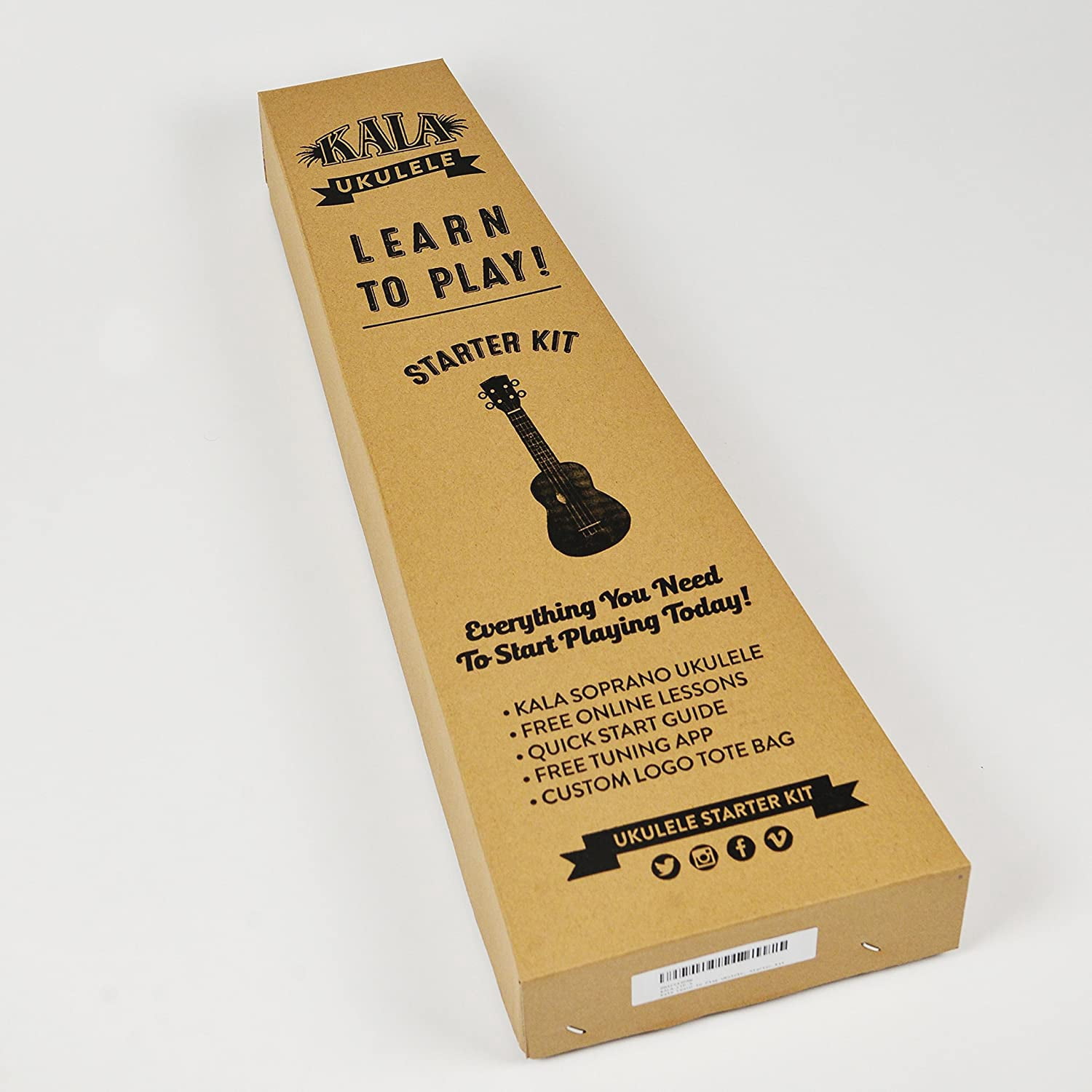 Kala Learn To Play Soprano Ukulele Starter Kit Nickel Fret Update