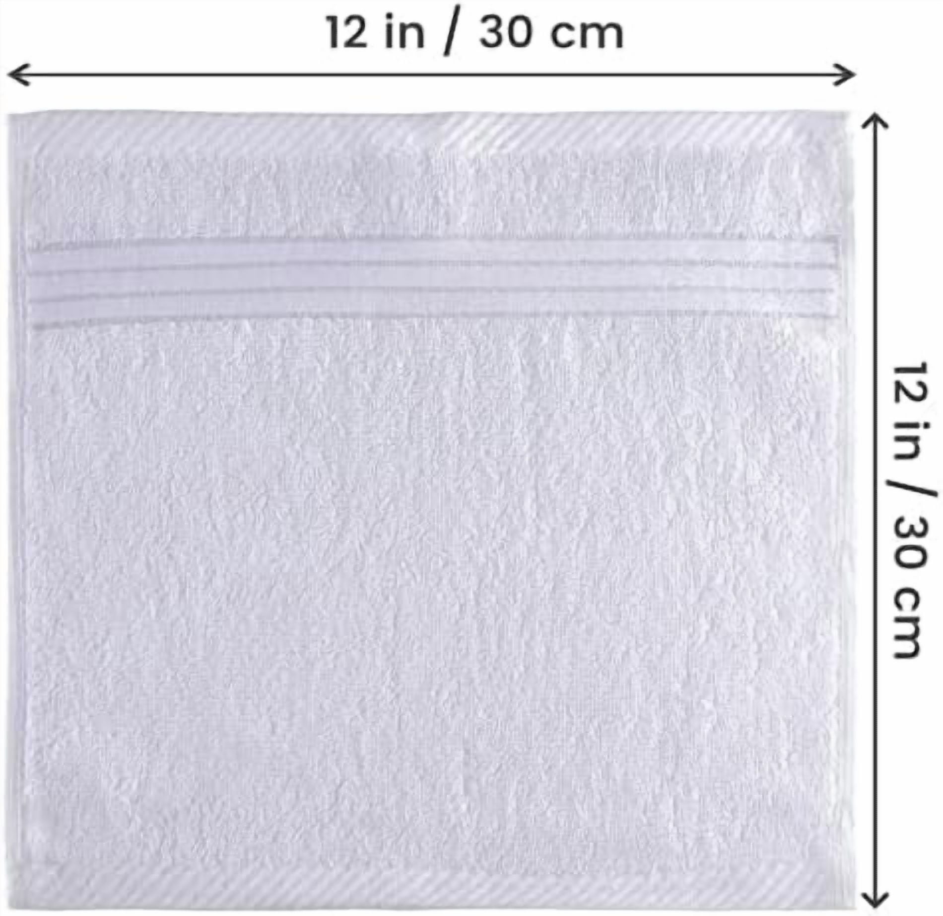 12 Pack Premium Wash Cloths Set, 12 by 12 Inches, 100% Cotton Ring Spun, Highly Absorbent and Soft Feel Washcloths for Bathroom, Spa, Gym, and Face, White
