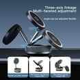 thumbnail image 2 of 15W Fast Wireless Charger Car Phone Mount, 360° Adjustable Magnetic Holder with Vacuum Suction Cup, Compatible for iPhone 17 16 15 14 13 12 Series, Black, 2 of 6