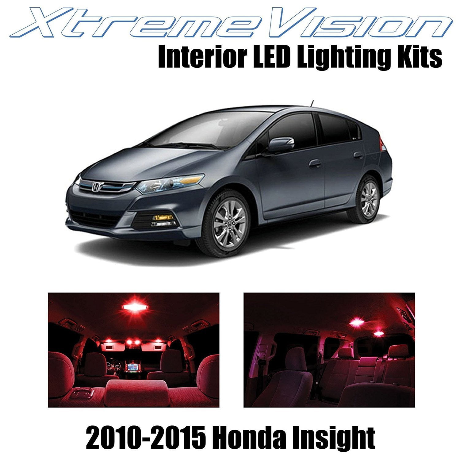 Xtremevision Led For Honda Insight 2010 2015 3 Pieces Red Premium Interior Led Kit Package Installation Tool Walmart Com