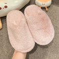 thumbnail image 5 of Kids Solid Color House Slippers, Boys Girls Simple Plain Fuzzy Open Back Indoor Slippers Warm Winter Home Slippers for Little Child to Big Kids 5.5-12 Years, 5 of 6